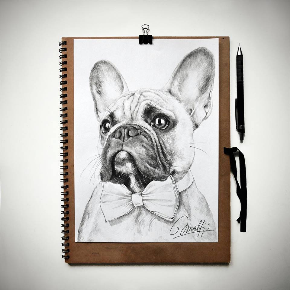 Janik Martyna 'Matti' által tervezett Francia Bulldogos táska