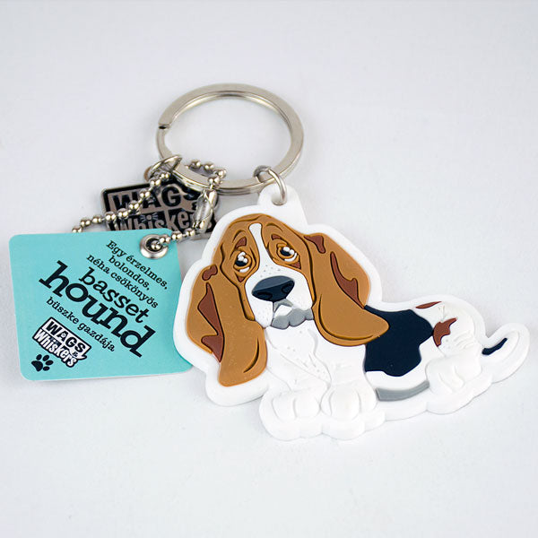 Basset hound kulcstartó - w&w