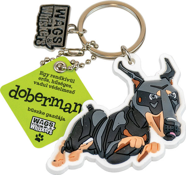 Dobermann kulcstartó - w&w
