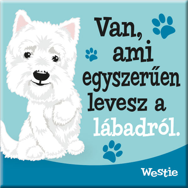 Westie hűtőmágnes - w&w