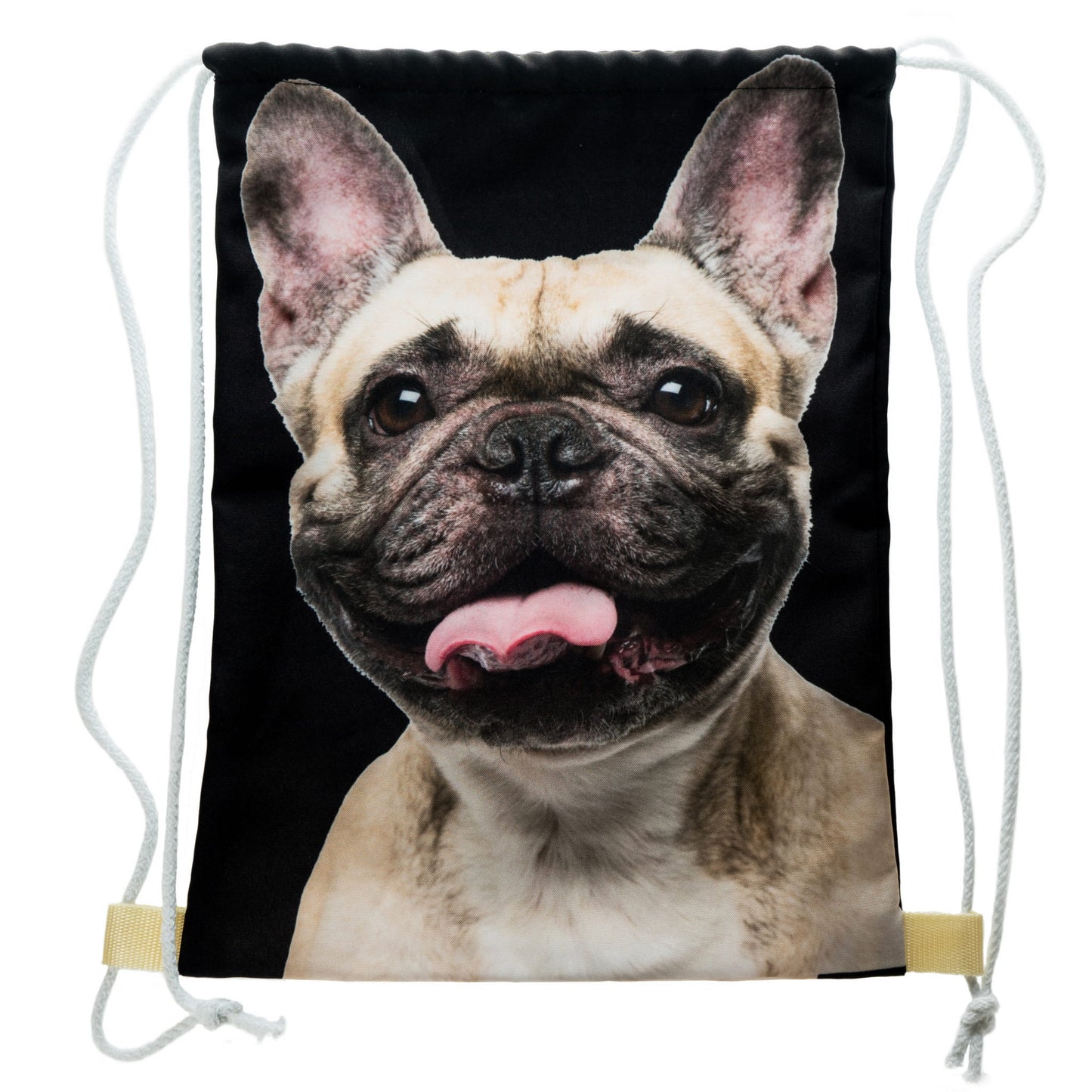Francia Bulldog kutyás tornazsák - bézs