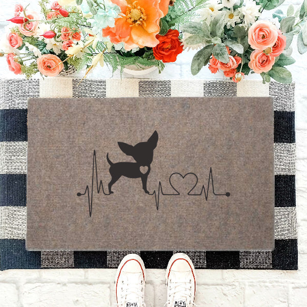 Csivava kutyás barna lábtörlő