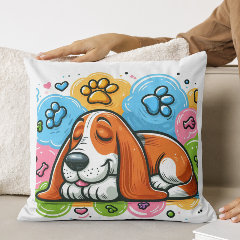 Basset Hound kutyás párna