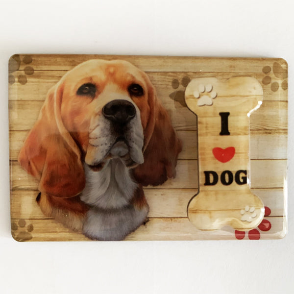 Beagle kutyás hűtőmágnes