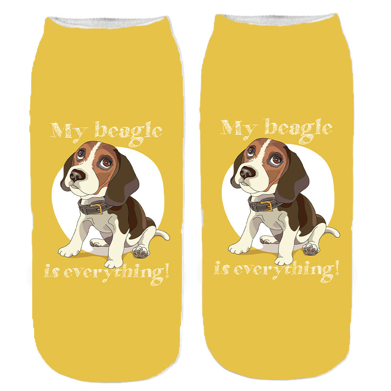 Beagle kutyás zokni - választható mintával