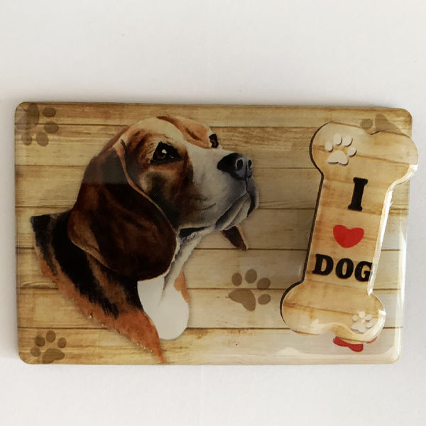 Beagle kutyás hűtőmágnes