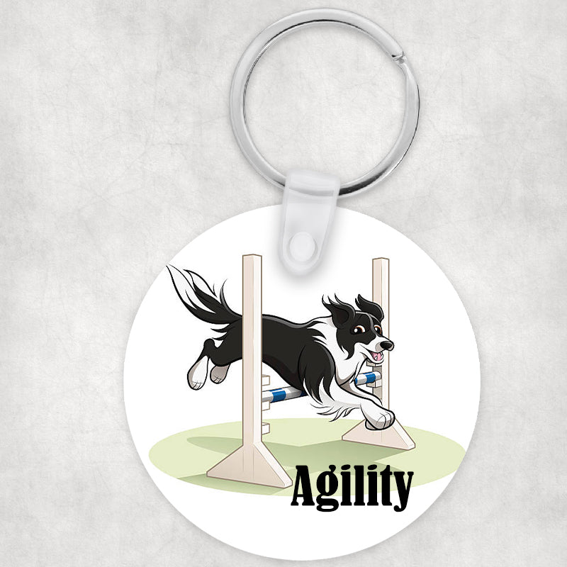 Border Collie kutyás kör kulcstartó