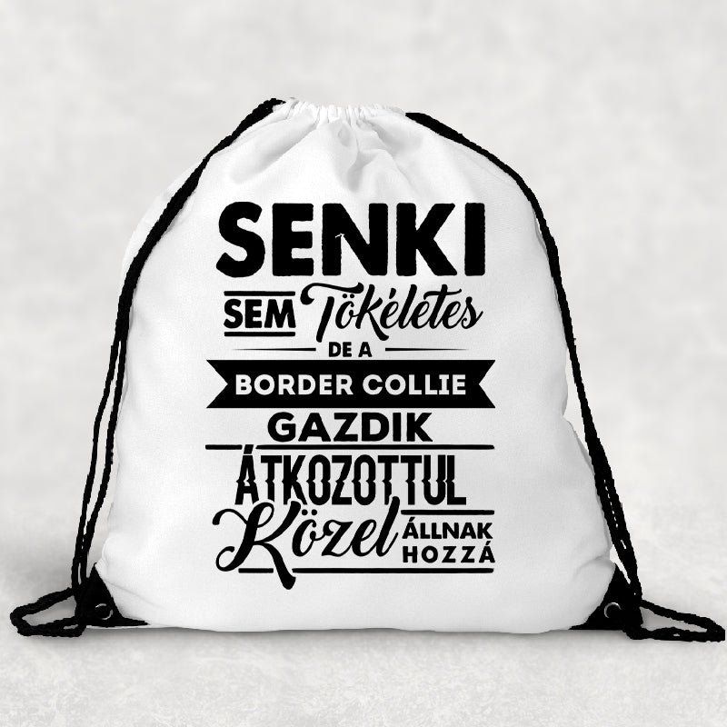 Border Collie kutyás tornazsák - választható mintával