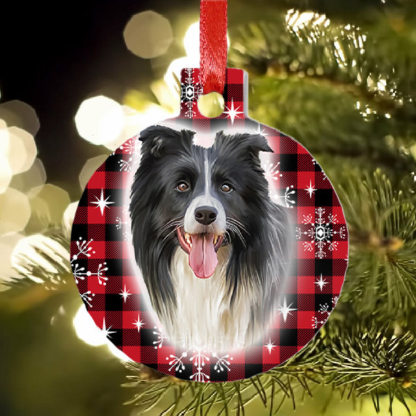 Border Collie kutyás karácsonyfadísz