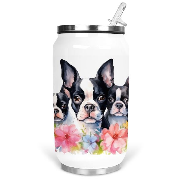 Boston Terrier kutyás hőtartó termosz kulacs - 354 ml