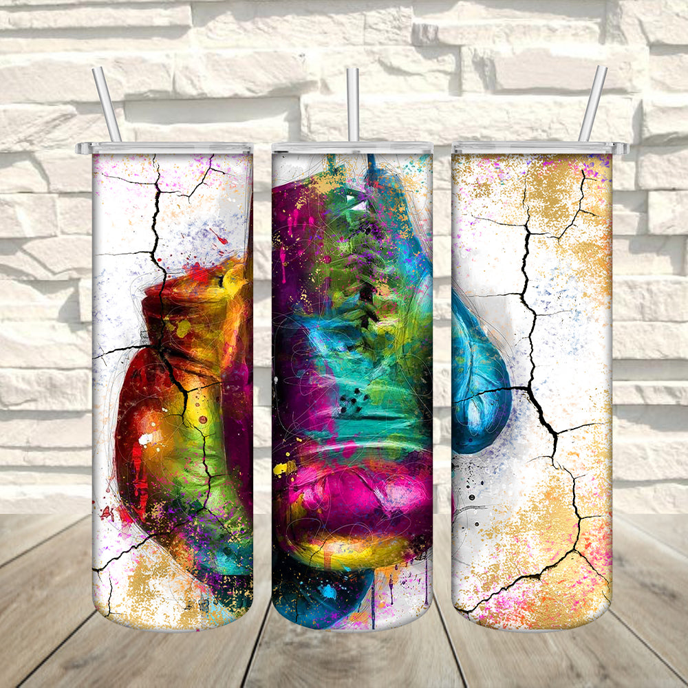 Boxkesztyű mintás termosz 590 ml