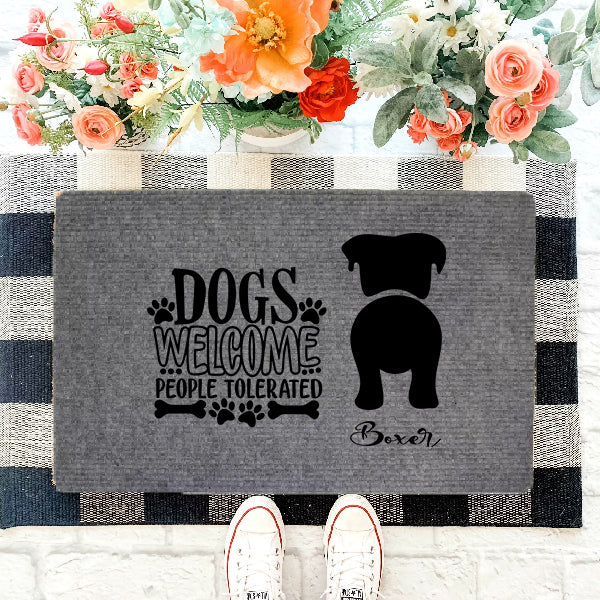 Boxer kutyás lábtörlő - választható mintával