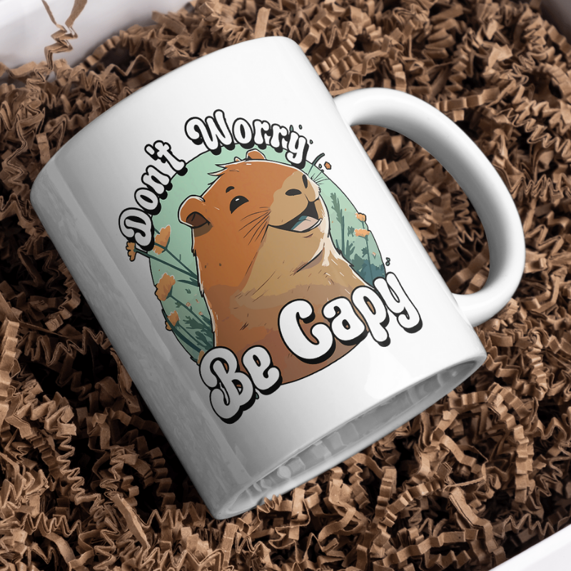 Capybarás bögre - Dont worry be Capy