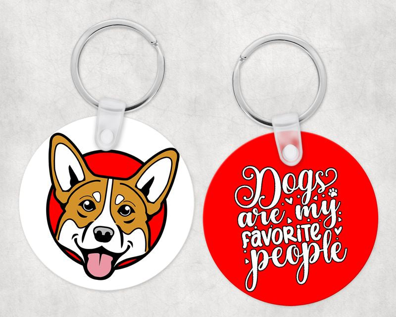 Corgi kutyás kör kulcstartó