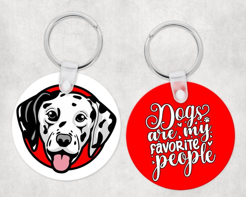 Dalmata kutyás kör kulcstartó