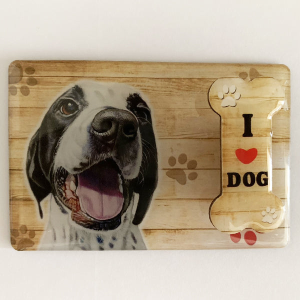 Dalmata mintás hűtőmágnes jegyzettartó csipesszel