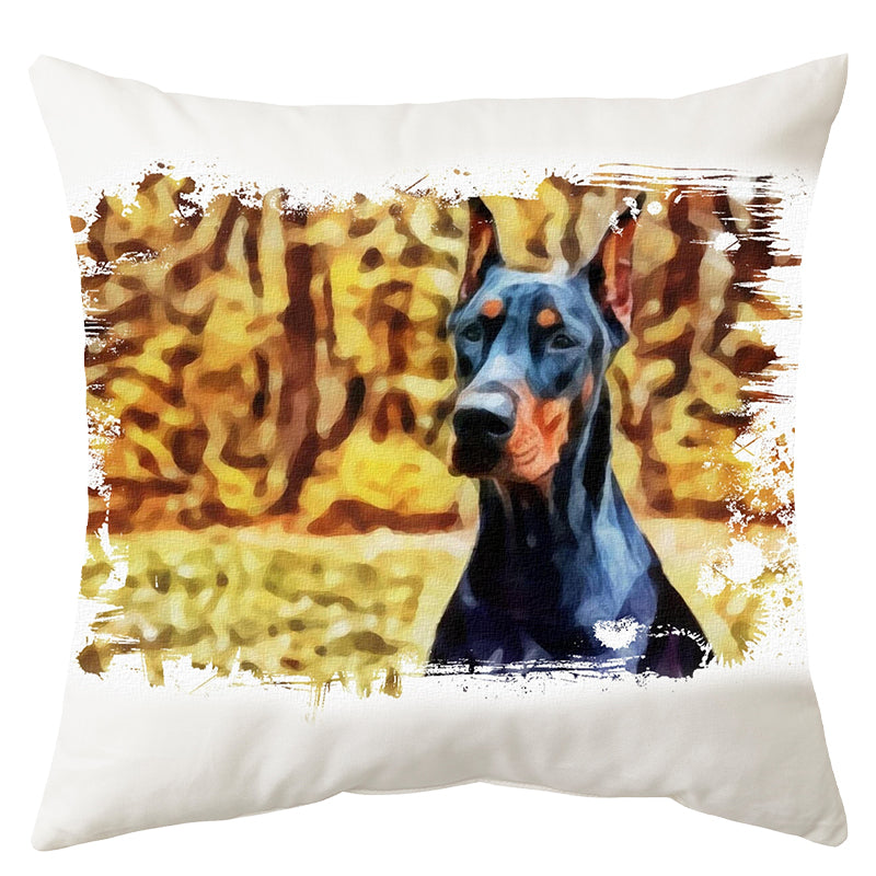Dobermann kutyás párna