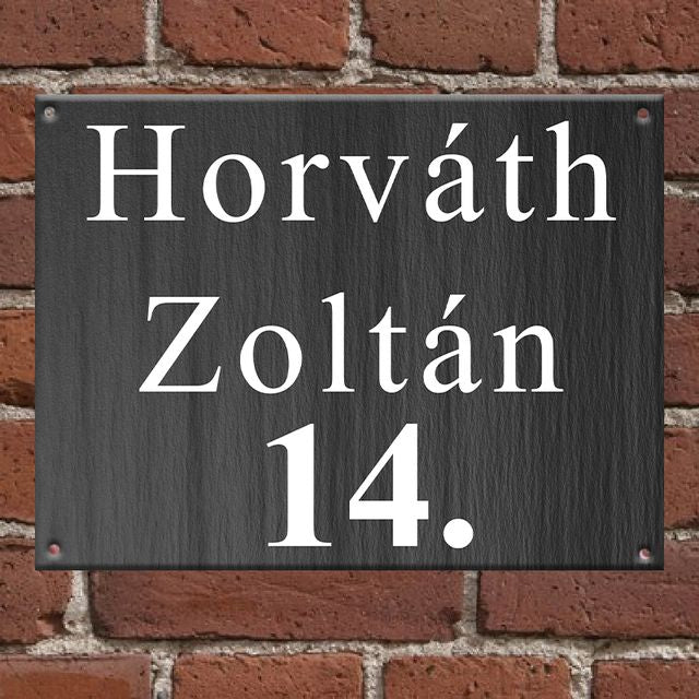 Egyedi házszámtábla