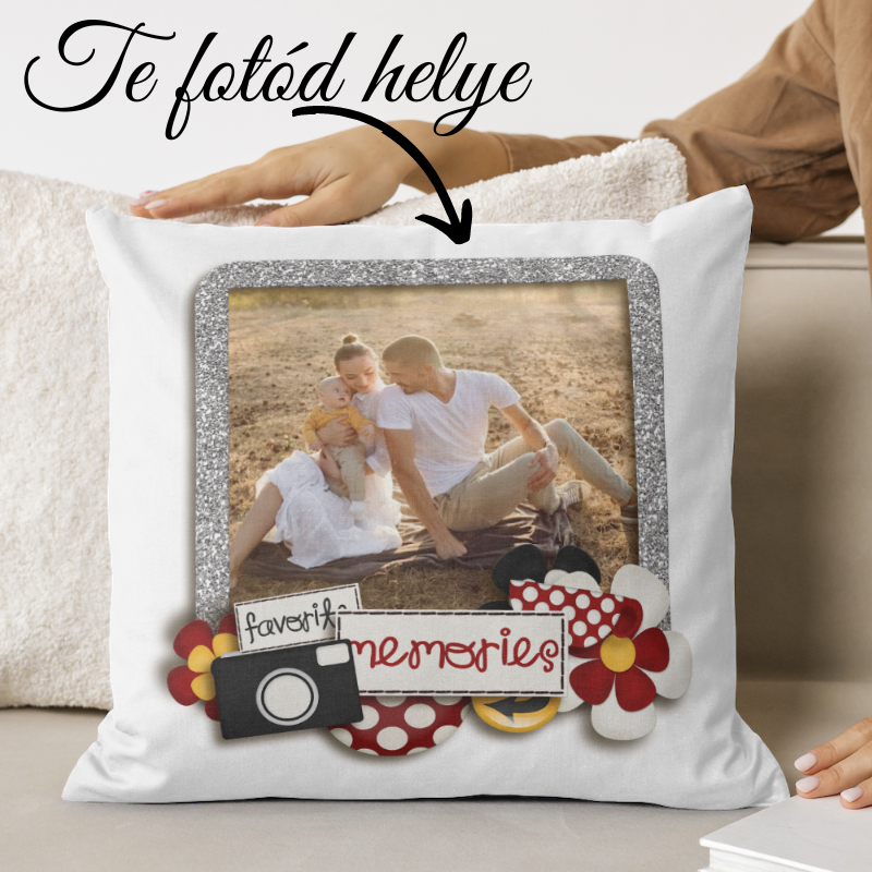 Egyedi fényképes párna - keretbe helyezhető képpel