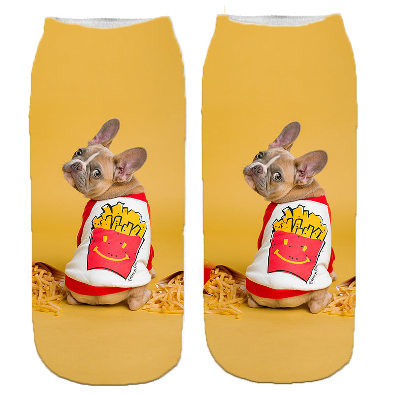 Francia Bulldog kutyás zokni - választható mintával