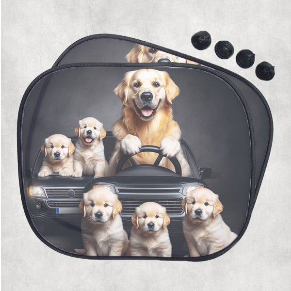 Golden retriever kutyás autós napellenző