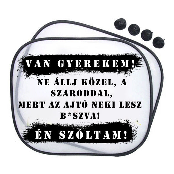 Vicces autós napellenző - van gyerekem