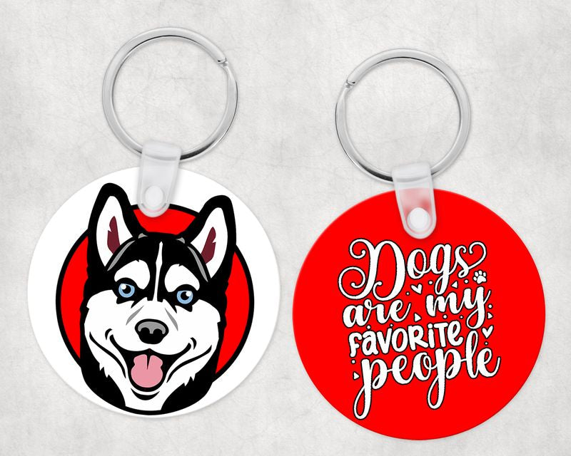 Husky kutyás kör kulcstartó