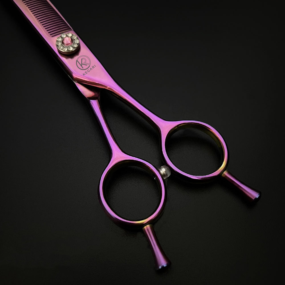 KEGARI Silk Hajlított ritkító kutyakozmetikai olló