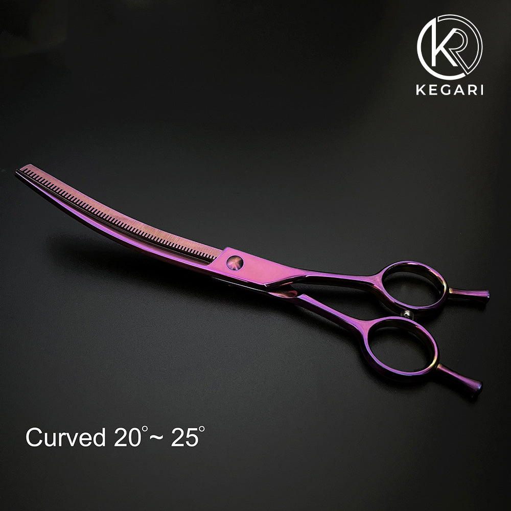 KEGARI Silk Hajlított ritkító kutyakozmetikai olló