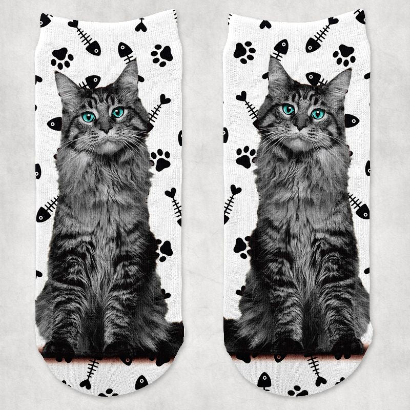 Maine Coon macskás zokni