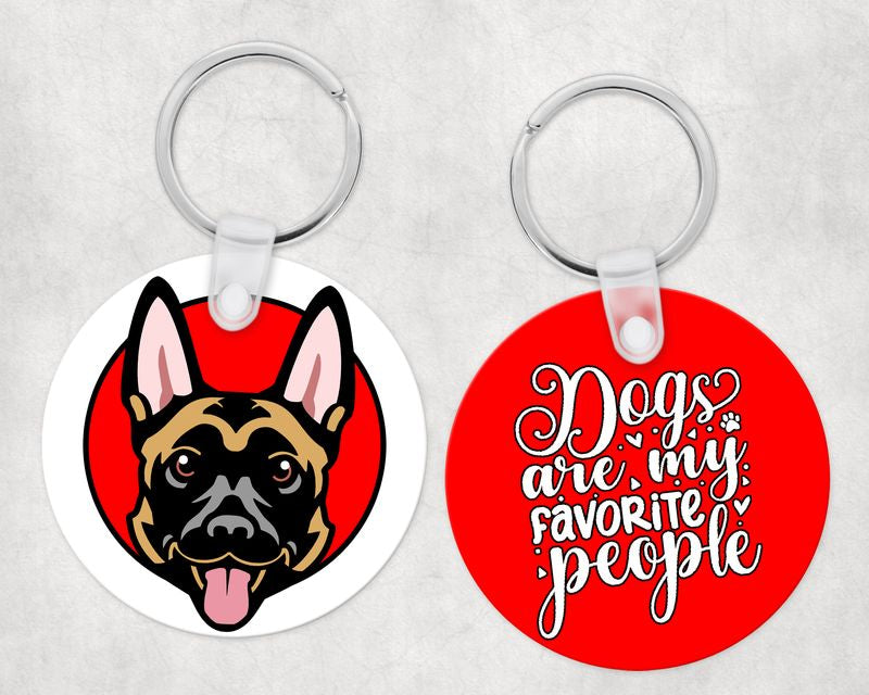 Malinois kutyás kör kulcstartó