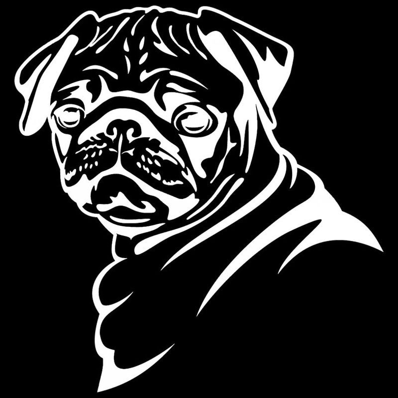 Mopsz kutyás matrica