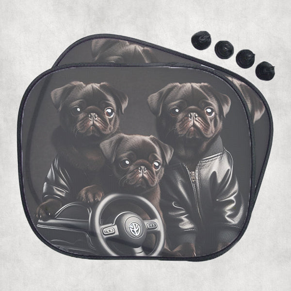 Mopsz kutyás autós napellenző - választható mintával
