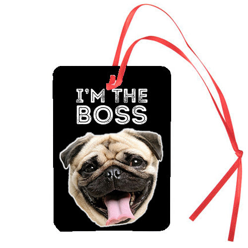 Mopsz kutyás autóillatosító - választható mintával