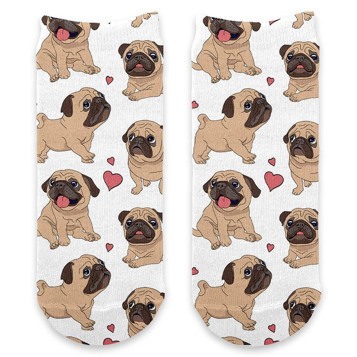 Mopsz kutyás zokni - választható mintával