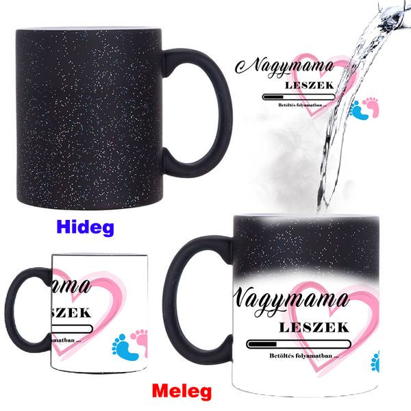 Nagymama leszek glitteres varázs bögre