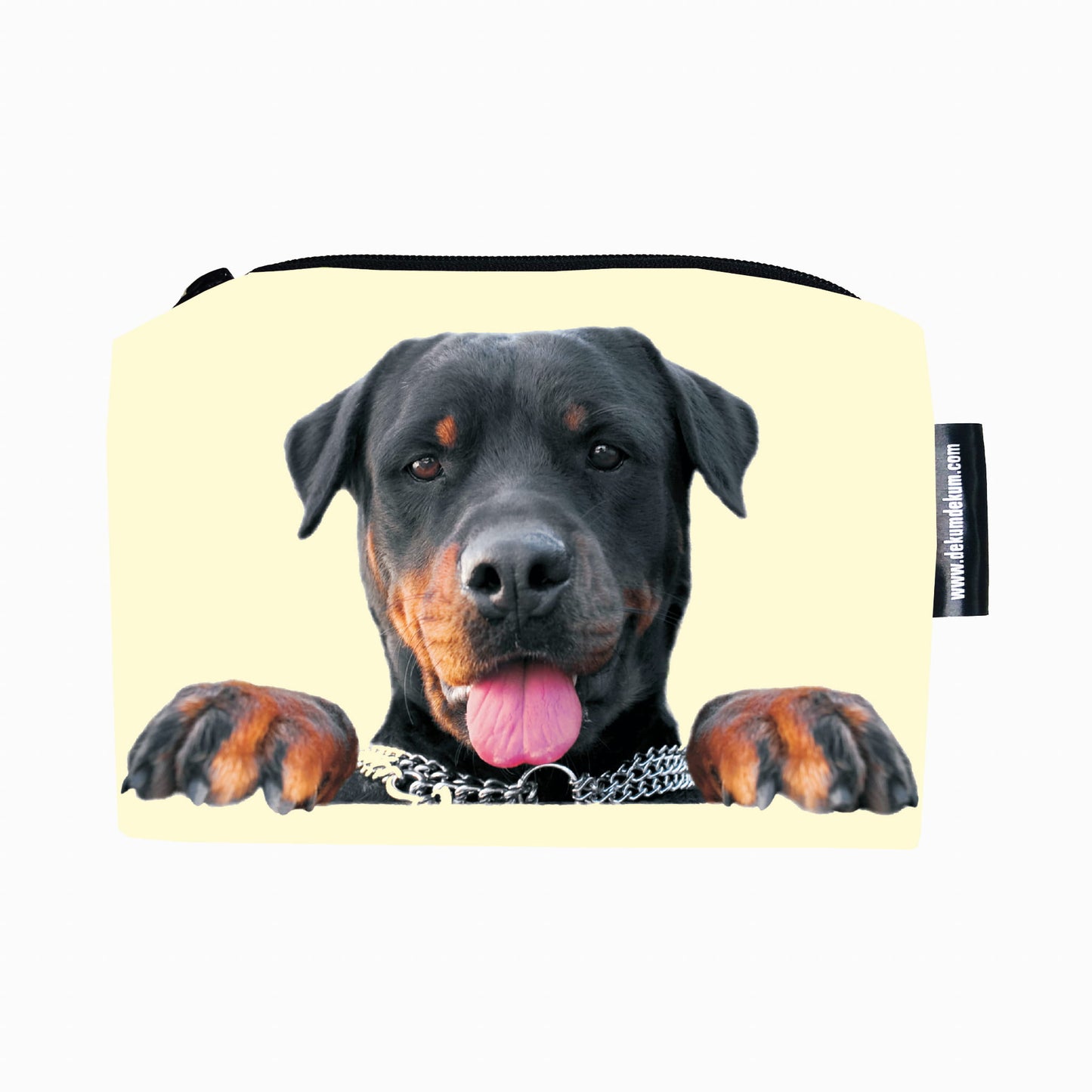 Rottweiler kutyás neszesszer - bézs