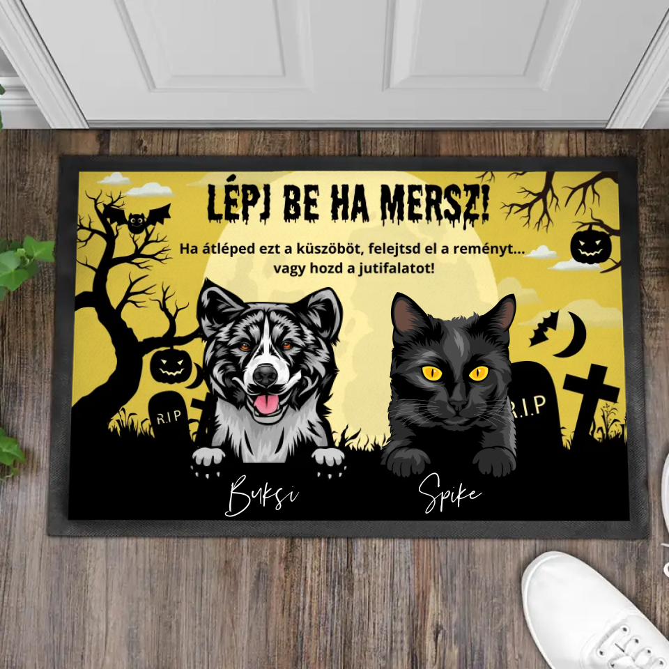 egyedi kutyás macskás lábtörlö