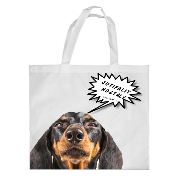 Tacskó kutyás bevásárlótáska - választható mintával