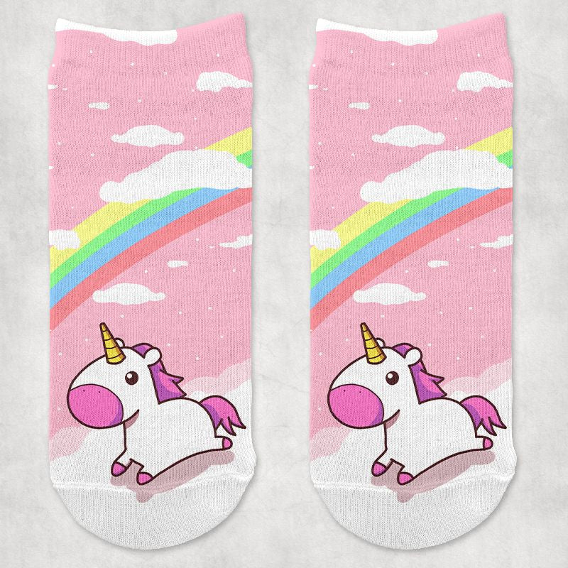 Unikornis zokni - rózsaszín