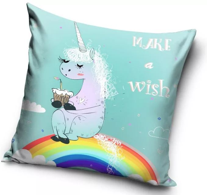 Unikornisos párna - make a wish