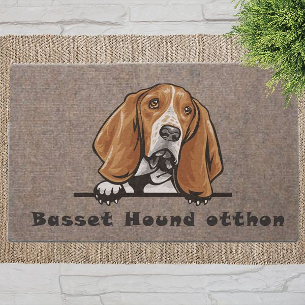 Basset Hound kutyás barna lábtörlő