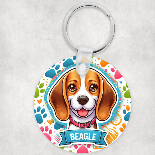 Beagle kutyás kör kulcstartó
