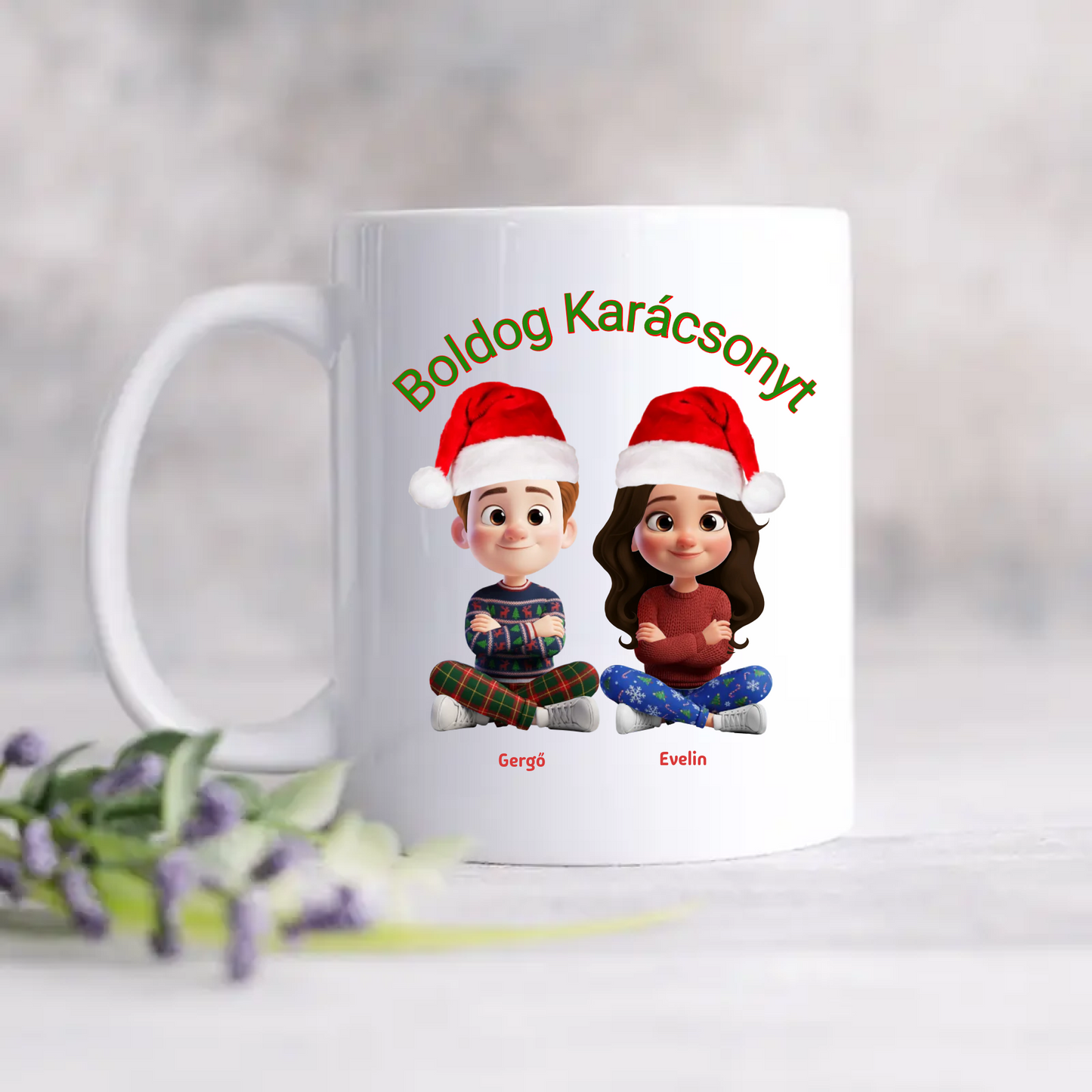 Személyre szabható karácsonyi bögre