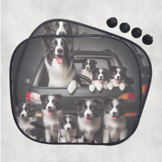 Border Collie kutyás autós napellenző