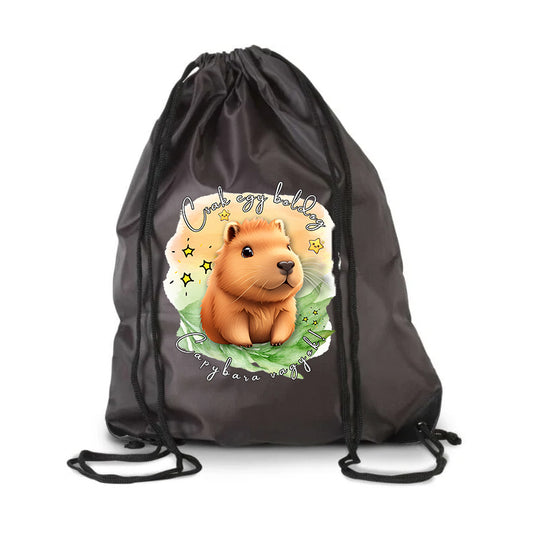 Capybarás tornazsák - sötét szürke