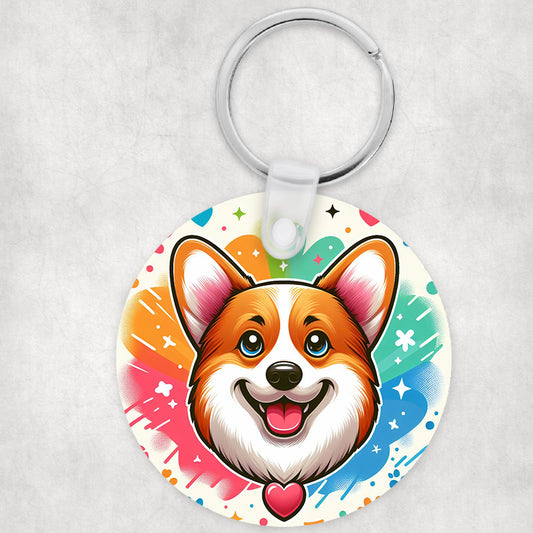 Corgi kutyás kör kulcstartó