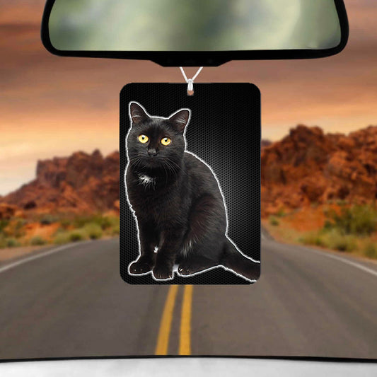 Fekete macskás autóillatosító