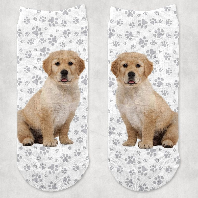 Golden retriever kutyás zokni - választható mintával