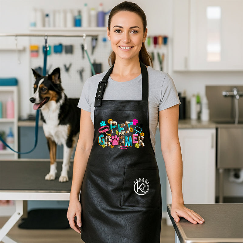 Kutyakozmetikus vízhatlan kötény